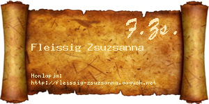 Fleissig Zsuzsanna névjegykártya